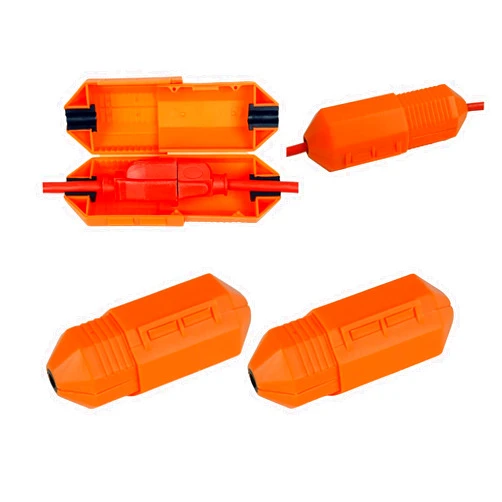 FLI Products CordSafe Secure and Cover Outdoor Extension Cord Plug Connections for Safe and Reliable Use on Lighting, Tools Orange 2PK