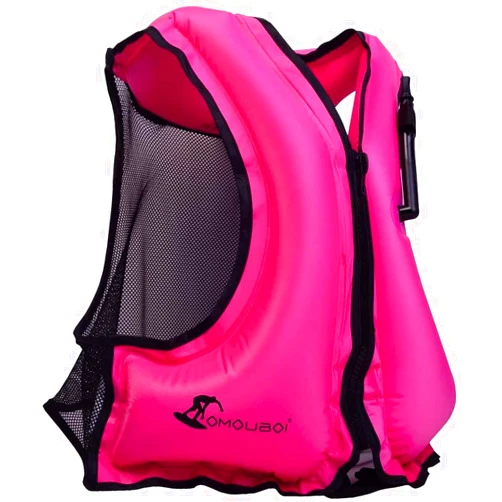 OMOUBOI Inflatable Snorkel Vest Kayak Swim Vest for Adults Snorkel Vests Inflatable Buoyancy Jacket Portable Diving Jackets Swimming Vests for Snorkeling Water Sports Beginner Adults-Only (96-220 lbs)