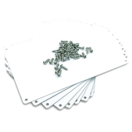 Lesencen Sublimation Blanks Aluminum Alloy Metal Signs Pure White 100X150X1mm for Heat Transfer Printing DIY Photo Crafts with Screws for Mounting Pack of 10 (3.94X5.9X0.04 inch)