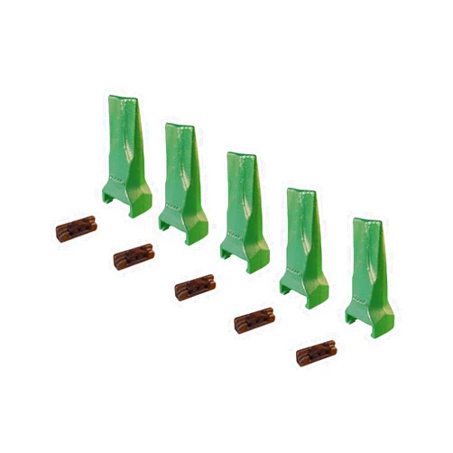 Digger Supply 5 - fits Style - Super V - Backhoe/Mini Ex Bucket Dirt Teeth w/Pins - V17TYLF