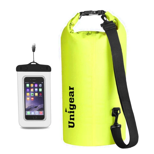 Unigear Dry Bag Waterproof, 2L/5L/10L/20L/30L/40L Floating and Lightweight Bags for Kayaking, Boating, Fishing, Swimming and Camping with Waterproof Phone Case