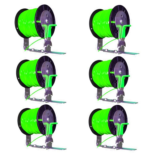 Green Touch Industries XD105 String Trimmer Line Spool Tool Accessory Storage Rack with Built in Wire Cutter for Open and Enclosed Trailers & Garages, 6 Pack