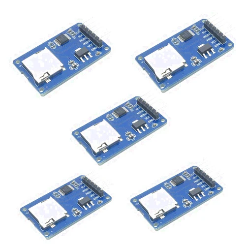 HiLetgo 5pcs Micro SD TF Card Adater Reader Module 6Pin SPI Interface Driver Module with chip Level Conversion for Arduino UNO R3 MEGA 2560 Due