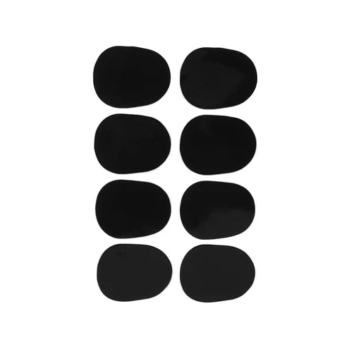 Alomejor 8 Pcs Mouthpiece Patch Cushions Pads Alto Tenor Sax Saxophone Mouthpiece Patch Pad for Soprano Alto Tenor Saxophone Clarinet(0.5mm Big Oval Black)