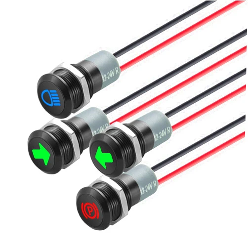 TIANWIDJEW 12V LED Indicator Small Light Indicator Waterproof, 1/2