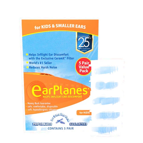EarPlanes Ear Plugs Kid's Small Size 1 Pair (Pack of 5)
