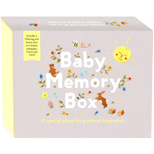 Kaddo,Chloe Giordano Baby Memory Box: A special place for precious keepsakes. Includes a little bag and boxes, plus mini books, notepaper, frame and more!