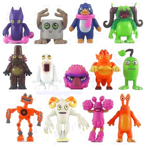 KRSEUB Singing Monsters Toys, Mini Action Figure Playset, Wubbox Noggin Toe Jammer Cute Birthday Gift for Boys & Girls 6+Years Old(13pcs)