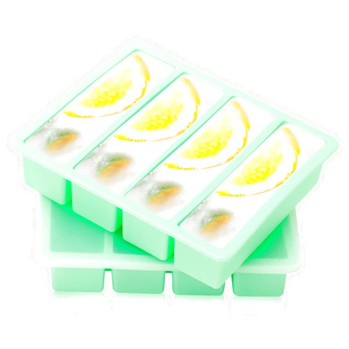 Rowbaty Silicone Freezer Trays with Lid 2 Pack Easy-Release Silicone Freezer Containers Soup Freezer Molds Freeze and Store Soup Broth Sauce Leftovers Beverage