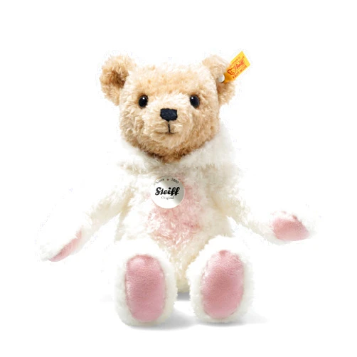 Steiff Teddy Bear in Bunny Hoodie Costume, Year of the Rabbit, Teddybear Stuffed Animal, Plush Bear Cuddly Toy, Machine Washable, 11 inches