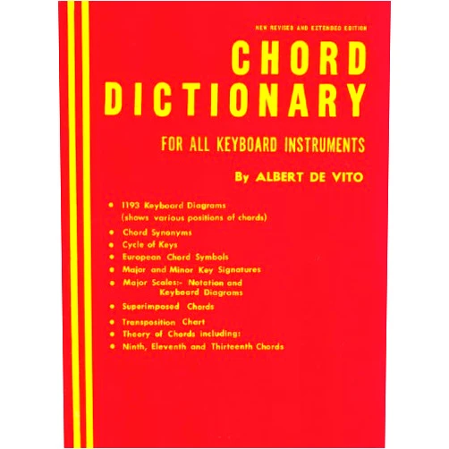 By Albert De Vito (Composer) Chord Dictionary for Keyboard Instruments: Reference Book