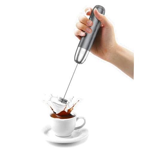 Maestri House Rechargeable Milk Frother, Handheld Electric Foam Maker Waterproof Detachable Stainless Steel Whisk Drink Mixer Foamer Mini Blender for Matcha, Lattes, Cappuccino, No Stand