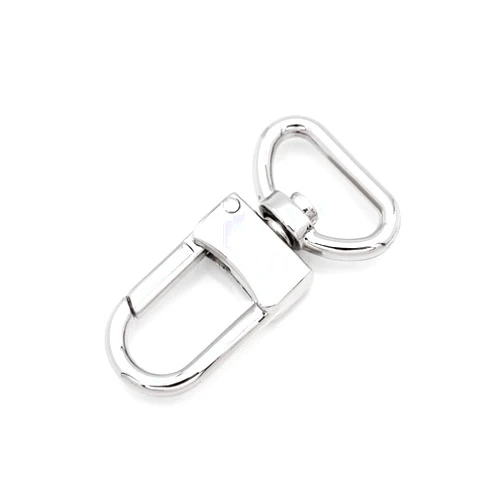 CRAFTMEMORE 4pcs Swivel Snap Hook Push Gate Lobster Clasps Quality Clips Bag Charm for Replacement Craft Lanyard Purse Making SC49 (18 mm, Silver)