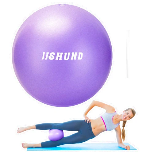 Jjshund Pilates Ball, 9 Inch Small Exercise Ball Mini Yoga Ball with Exercise Guide, Soft Workout Ball for Home Gym Yoga, Pilates, Core Training, Workout, Balance, Stability