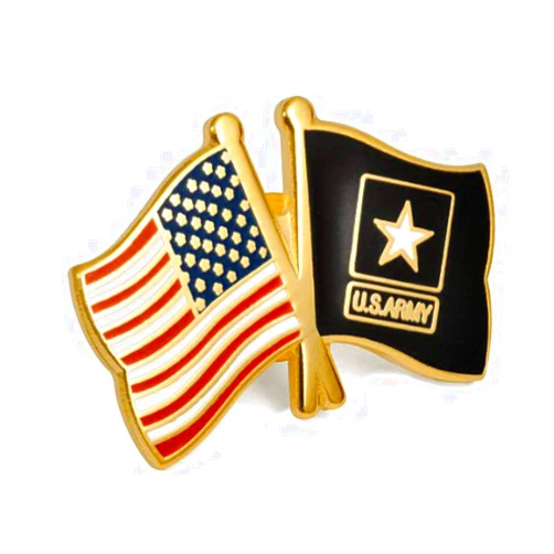 USA Flag/U.S. Army Flags Lapel Pin