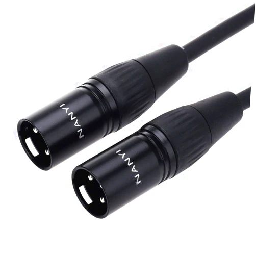 NANYI Microphone Cable XLR to XLR Patch Cables, 3-Pin XLR Male to Male mic Cable DMX Cable Patch Cords with Oxygen-Free Copper, 16Feet