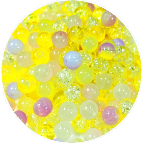 Xinhongo 200pcs Assorted Glass Beads Mixed 8mm Crystal Glass Beads Round Spacer Beads Glass Crafts Beads Bulk Beads for Necklace Bracelet Earrings DIY Jewelry Crafts Making