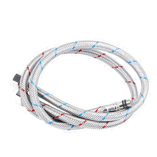 TOPINCN 2 Pack Faucet Hoses 304 Stainless Steel Hot Cold Water Mixer Tap Hoses Flexible Burst Proof Bathroom Basin Kitchen Sink Accessory(US 3/8