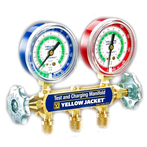 Yellow Jacket 41209 Series 41 Test & Charging Manifold, 2-Valve, with 36