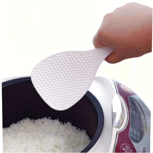 PDTXCLS OLIREXD 2PCS Non-Stick Rice Paddle Spoon Rice Scoop, Rice Serving Spoon, White, 2 Pack