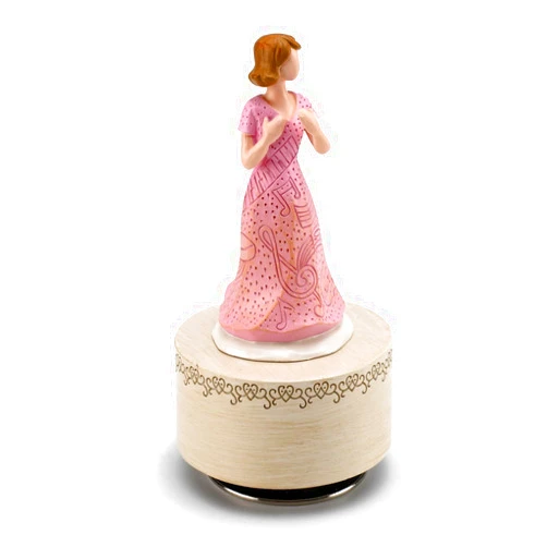 MusicBoxAttic Music Lovers Delight, Girl Singer with Whimsical Dress Custom Musical Figurine-Many Songs to Choose-Bolero