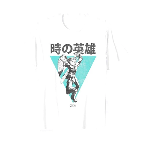 Nintendo Legend Of Zelda Link Kanji Triangle Poster T-Shirt