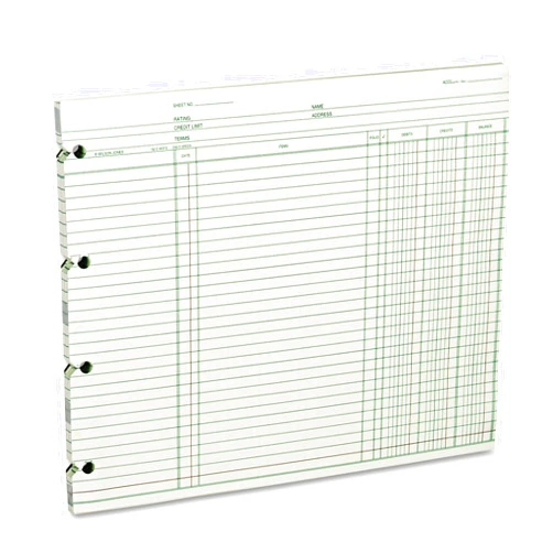 Wilson Jones GN2D Accounting, 9-1/4 x 11-7/8 (Pack of 100 Loose Sheets) Green