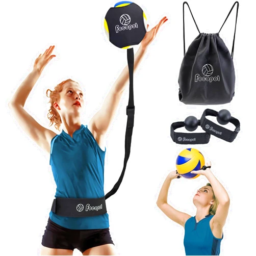 Focopot Volleyball Training Equipment Aid,Solo Volleyball Trainer to Practice Serve, Spike, Set and Pass,Perfect Volleyball Trainer Gift for Beginners & Pro