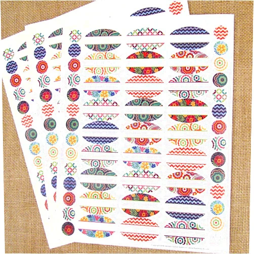 Rivertree Life 81 Kaleidoscope Oval Poly Waterproof Essential Oil Bottle Labels Plus 81 Round Cap Stickers by Rivertree Life