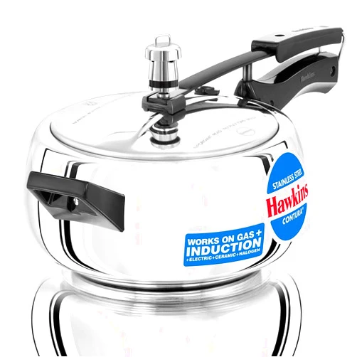Hawkins SSC35 Induction Base Stainless Steel Pressure Cooker, 3.5L, Silver
