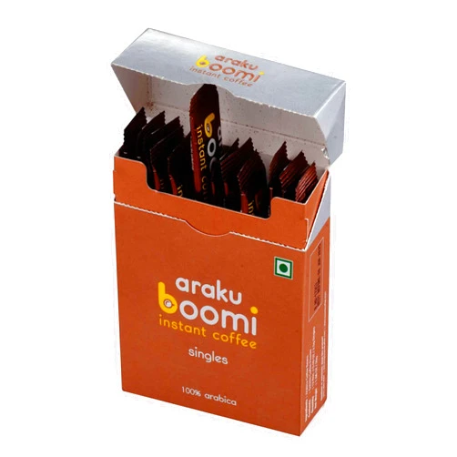 BOOMI INSTANT COFFEE Araku Boomi Premium Single Origin Instant Coffee Packets | Single Serve, Medium Roast, Mold Free, 100% Arabica Beans from Araku Valley | Single Serve Coffee Singles Packets | Travel Camping Coffee (12 Count)
