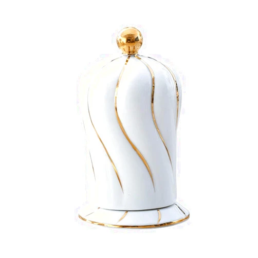 Yamia Toothpick Dispenser Ceramics Toothpick Holder Portable High-end Toothpick Dispenser Creative Toothpicks Case Unique Home Design Decoration Unusual Gift (Color : White)
