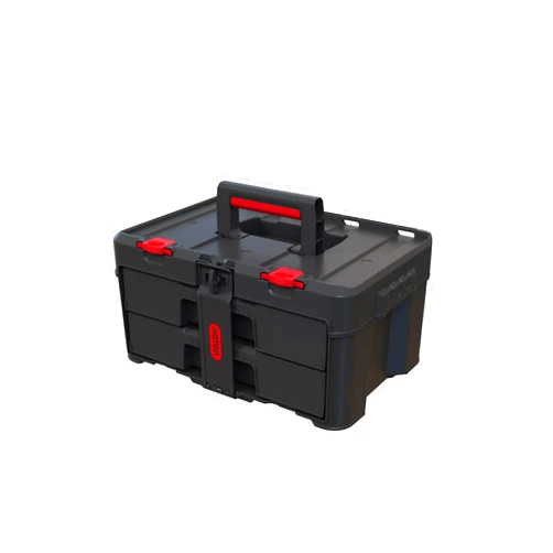 Keter Stack-n-Roll Two Drawer Tool Box for Small Parts and Power Tool Accessories, Fits Keter Modular Tool Storage System
