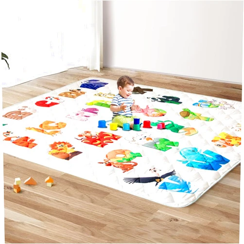 Xiaowantong Baby Play Mat for Floor, 71'' x 59'' Baby Crawling Mat Foldable Play Mat for Playpen, Thicken Soft Padding Playmats for Babies and Toddlers Infants, Easy Care Machine Washable
