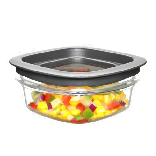 Rubbermaid Premier Food Storage Container, 1.25 Cup, Grey (Pack of 4)