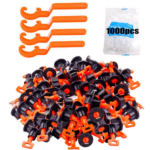 Fleetise Tile Leveling System Kit with 200pcs Tile Leveler & 4 Special Wrenches & 1000pcs 2mm Tile Spacers