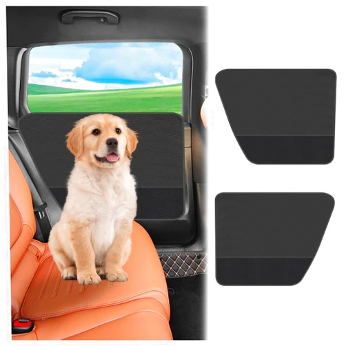 SSNNUU 2PCS Car Door Protector for Dogs with Net Storage Pockets,Anti Scratch Dog Car Door Protector Installation on Car Window,Universal Car Interior Accessories Door Covers for Dogs