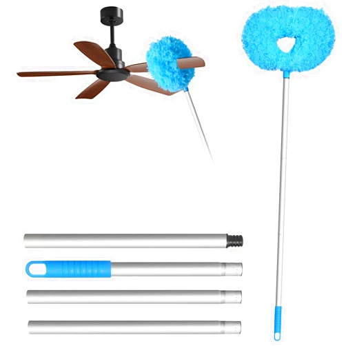 Storystore Ceiling Fan Cleaner Duster, Adjustable and Removable Fan Blade Cleaner from 13 to 49.7 Inches for High Ceiling, Fan Duster with Extension Pole for Window Top Bookshelves