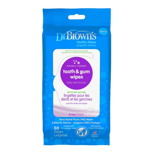 Dr. Brown's Tooth and Gum Wipes, 30 Count