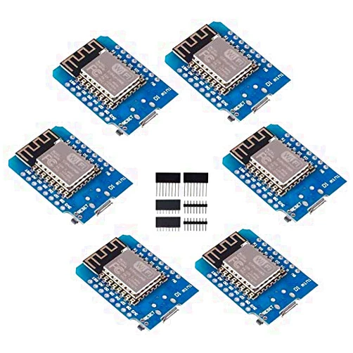 ACEIRMC 6pcs ESP8266 D1 MINI WiFi Dev Board ESP-12 ESP-12F NodeMcu Mini Module for WeMos Lua 4M Bytes WLAN WiFi Internet Development Board Base on ESP8266 ESP-12F for Arduino