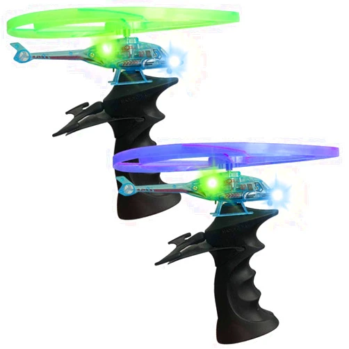 ArtCreativity Light Up Ripcord Helicopters, Set of 2, Cool Flying Toys for Kids with Flashing LEDs, Indoor and Outdoor Toys for Boys and Girls, Great Birthday Gift, Light Up Party Favors
