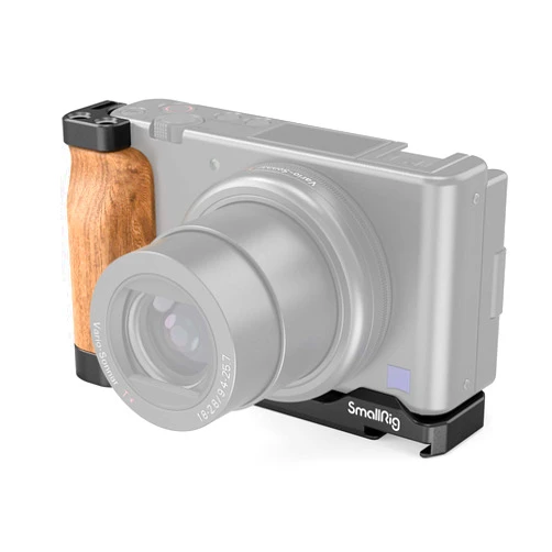 SMALLRIG L-Shape Bracket Wooden Grip with Cold Shoe for Sony ZV1 Digital Camera - 2936