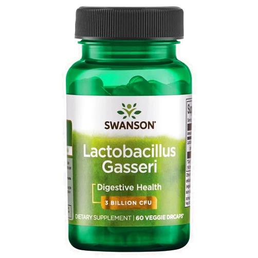 Swanson Lactobacillus Gasseri - Probiotic Supplement Supporting Digestive Health with 3 Billion CFU - Design-Release Satiety & Fat Metabolism Support - (60 Veggie Capsules)