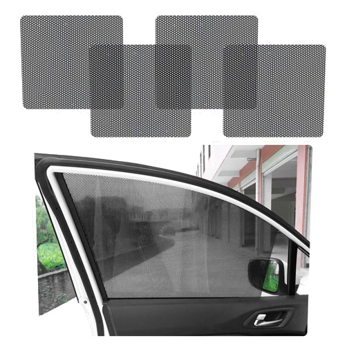 OFBAND 4PCS Car Sun Shade for Side Window,Static Cling Car Window Stickers for UV Blocking,Cuttable & Reuseable Car Sun Shade Film Universal Car Accessories Car Window Shade for Baby