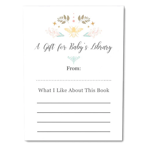 Port of Reverie A Gift for Baby Bookplate Stickers, Set of 48 From the Library of Stickers 2.5 x 3.5 inches, Self-Adhesive Labels