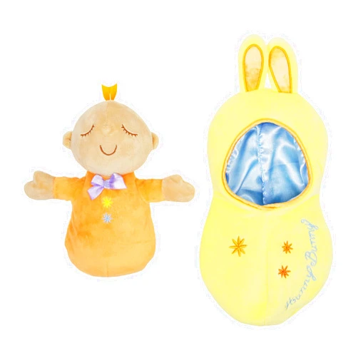 Manhattan Toy Snuggle Pod Hunny Bunny Beige First Baby Doll with Cozy Sleep Sack for Ages 6 Months and Up
