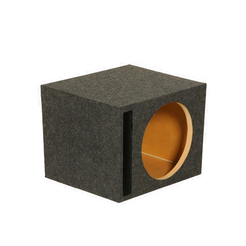 Q Power QPower 10 Inch Subwoofer Box, Vented Speaker Box for In-Car Audio