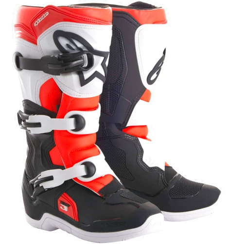 Alpinestars 2014018-1231-7 Tech 3S Boots - Black/White/Red (Size 7)