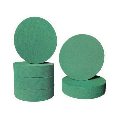 Nirvikalpa 6 Pcs Round Floral Foam Blocks Each (6” X 1.5”) Green Wet & Dry Flower Foam for Fresh & Artificial Flower Arrangements, DIY Crafts, Arts, Weddings, Birthdays and Garden Decorations (Size: 6 Inch)