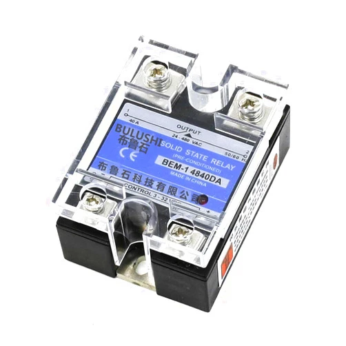 LUOYIMAO 14840DA 3-32V DC to 24-480V AC 40A Output Single Phase SSR Solid State Relay Solid-State Relay
